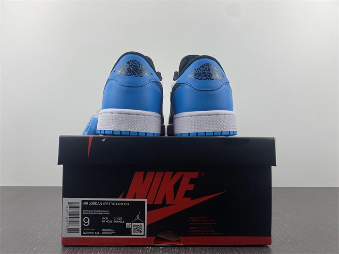 Jordan 1 Retro Low OG Black Dark Powder Blue CZ0790-104