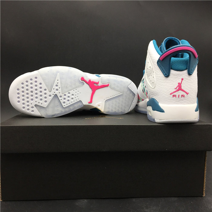 Jordan 6 Retro White Laser Fuchsia Green Abyss 543390 153