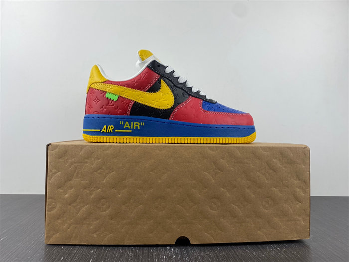 nike air force 1 l**is V*t*n red and yellow