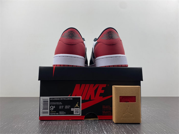 Jordan 1 Low Black Toe CZ0790-106