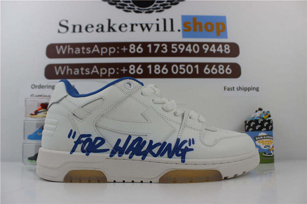 OFF-WHITE Out Of Office For Walking White Blue 0030145