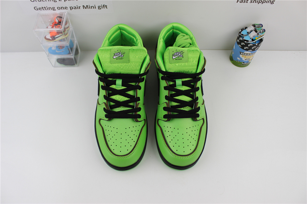 The Powerpuff Girls X Dunk Low Bubbles Green