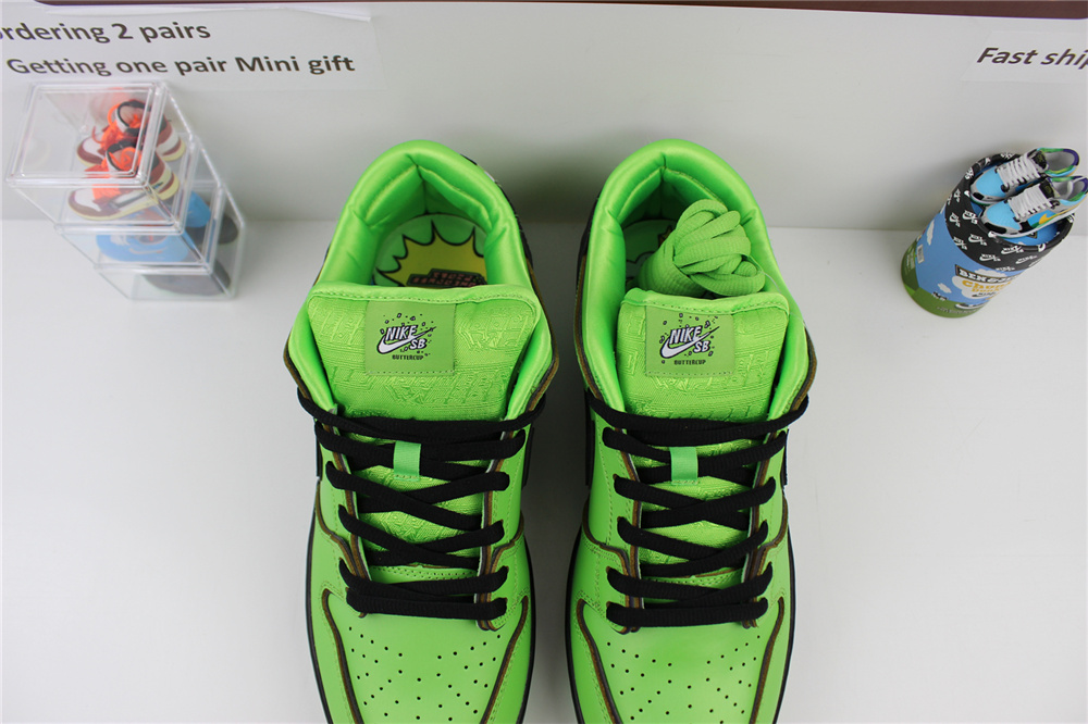 The Powerpuff Girls X Dunk Low Bubbles Green
