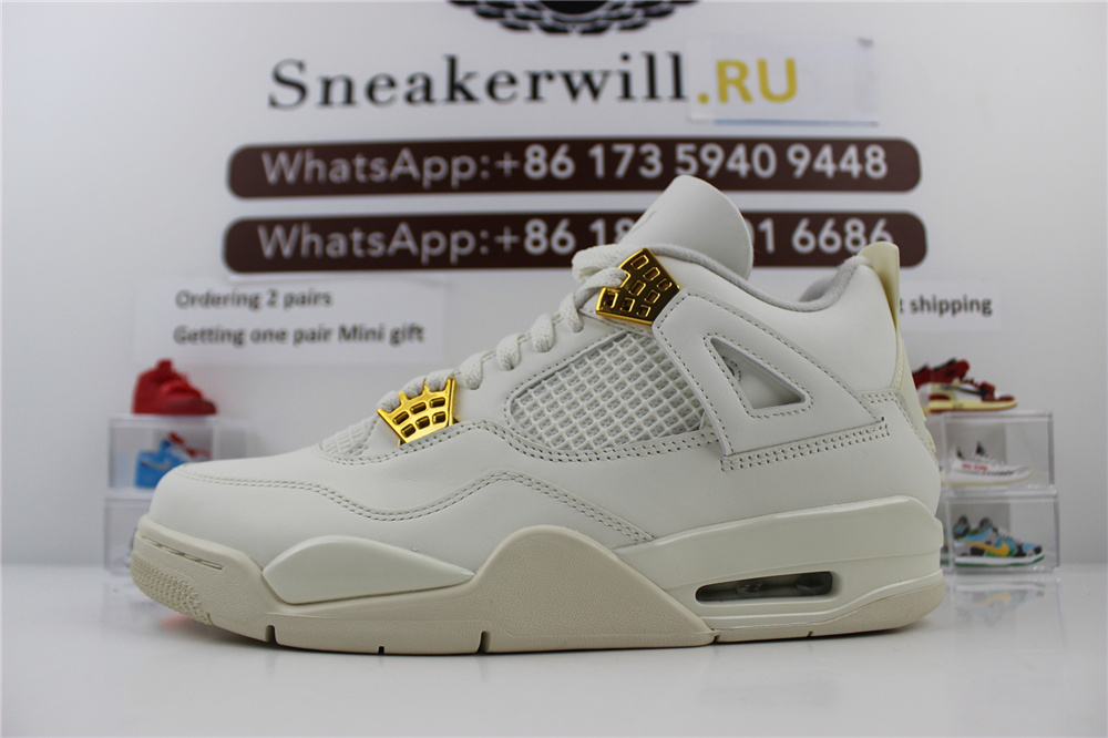 GOAT Air Jordan 4 WMNS Sail “Metallic Gold”