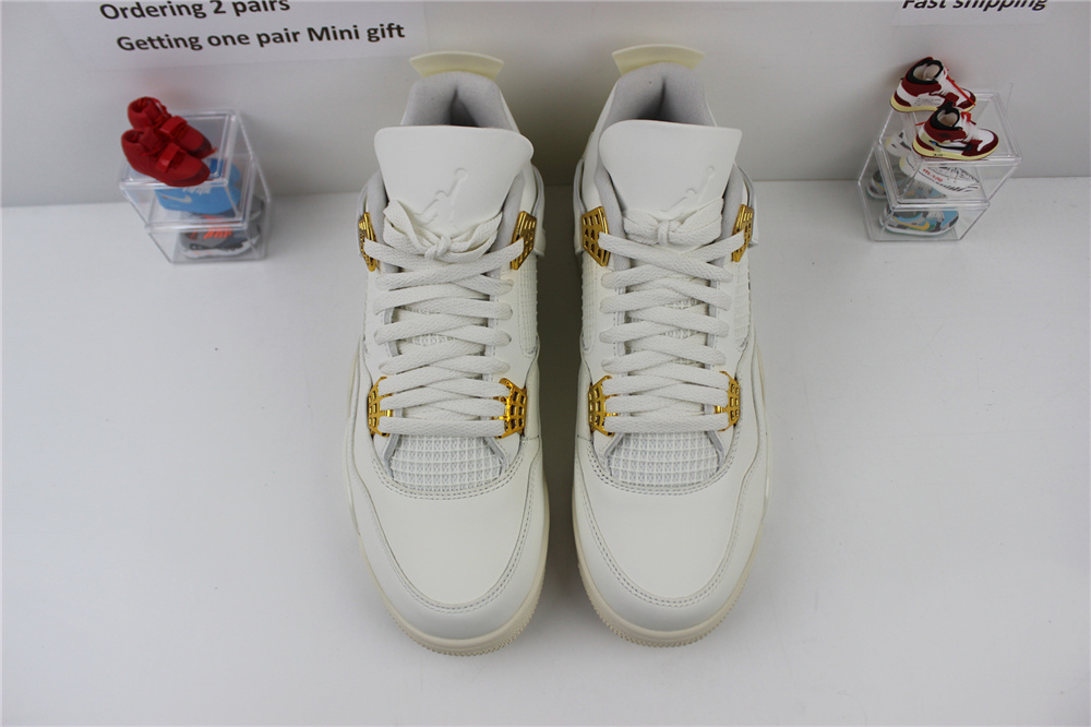GOAT Air Jordan 4 WMNS Sail “Metallic Gold”