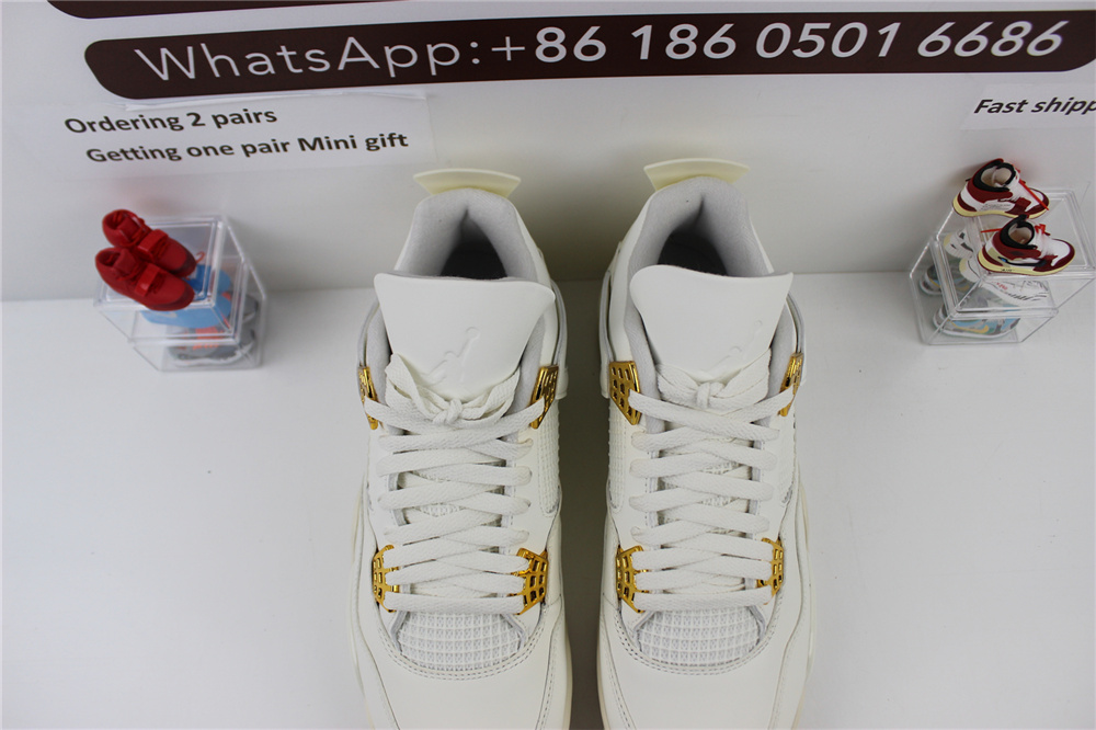GOAT Air Jordan 4 WMNS Sail “Metallic Gold”