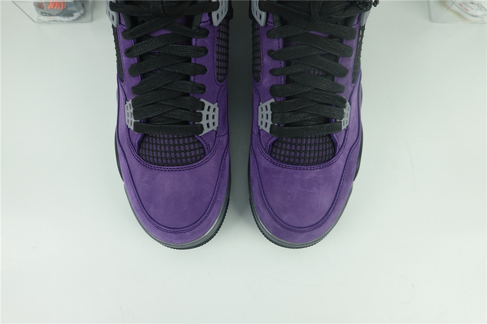 Travis Scott x Air Jordan 4 Purple (with transparency sole)