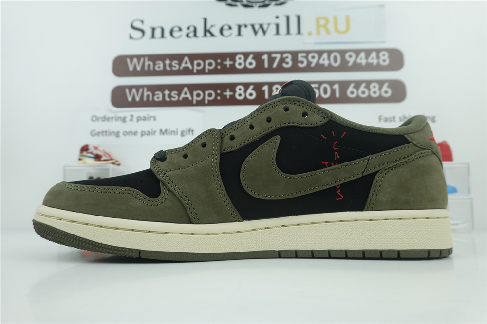 GOAT Travis Scott x Air Jordan 1 Low OG Olive
