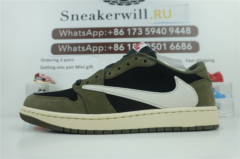 GOAT Travis Scott x Air Jordan 1 Low OG Olive