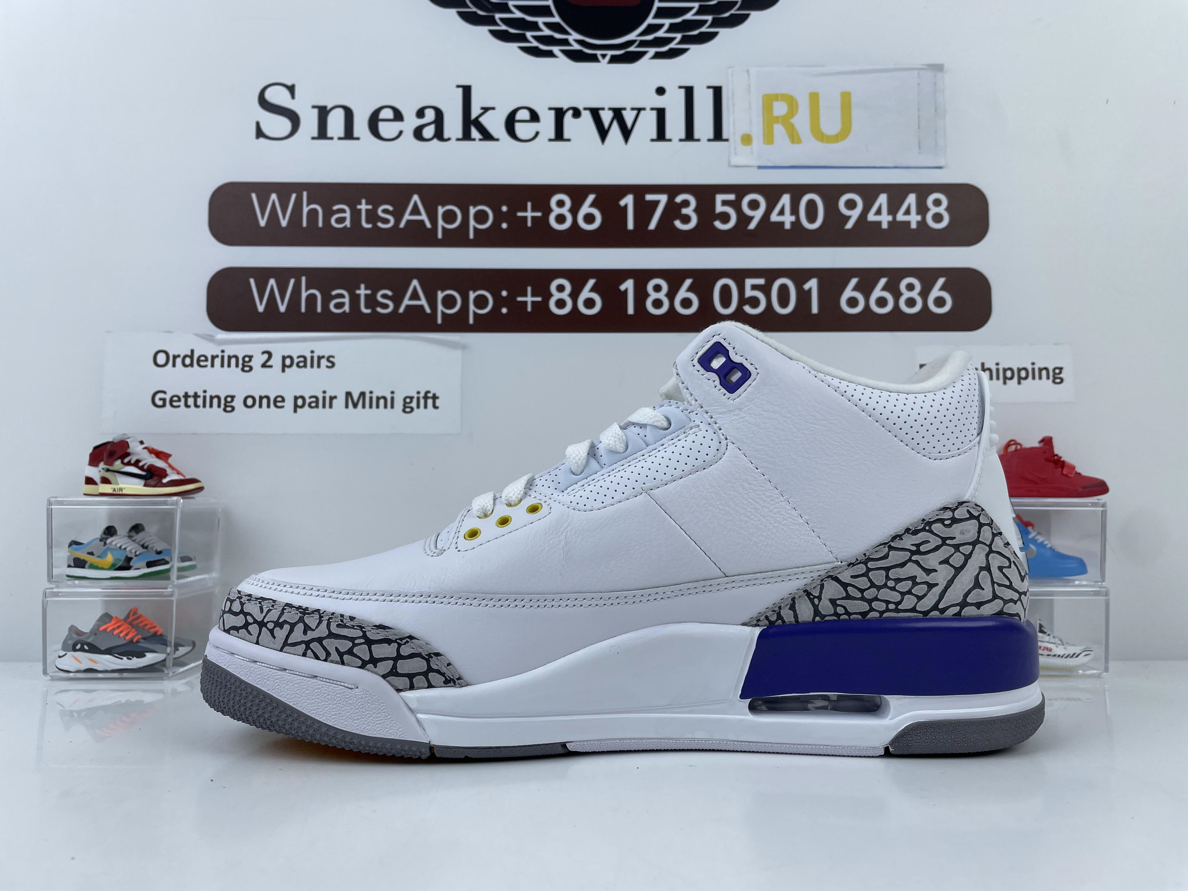 GOAT Air Jordan 3 Retro OG White Purple