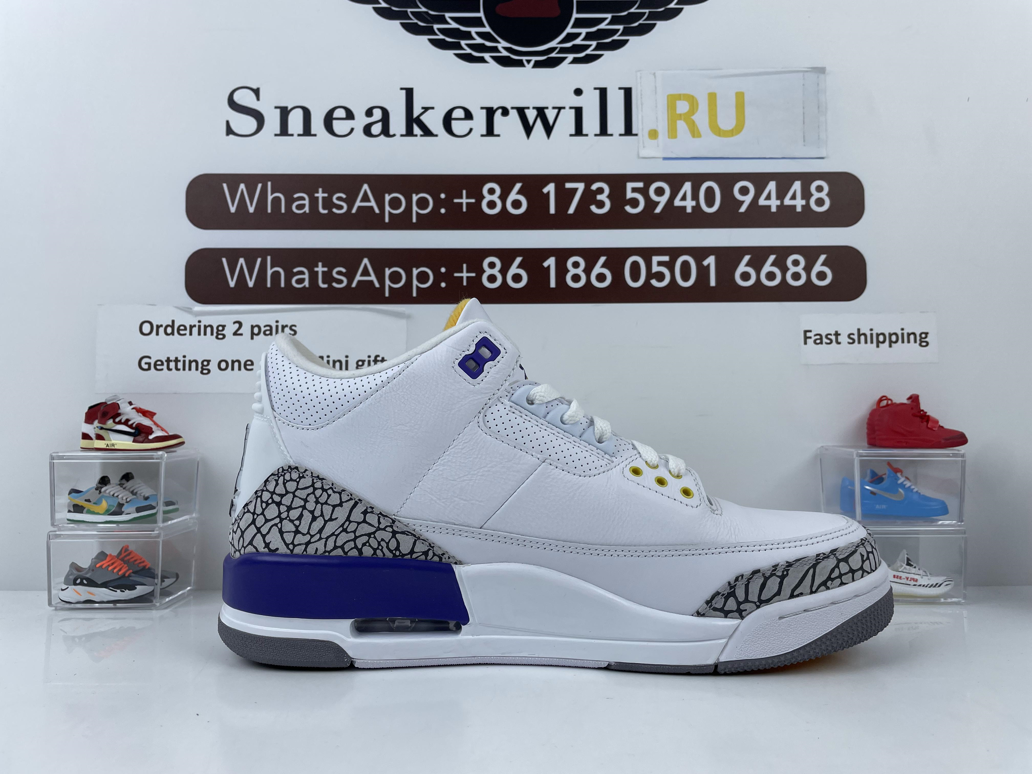 GOAT Air Jordan 3 Retro OG White Purple