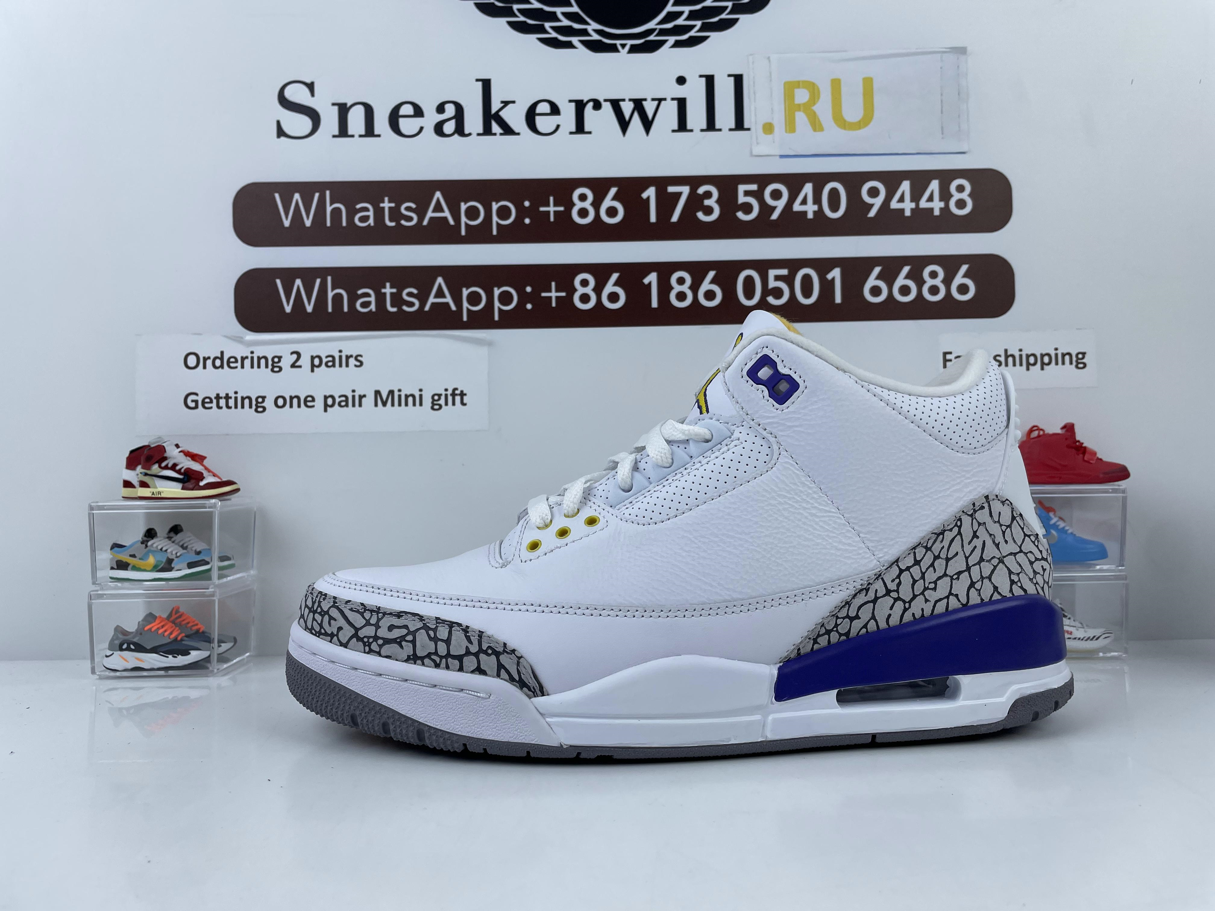 GOAT Air Jordan 3 Retro OG White Purple