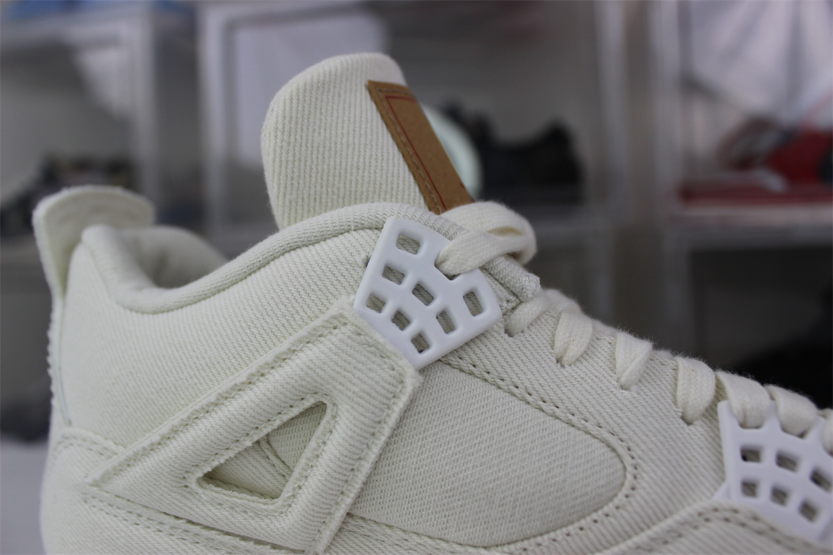 goat air jordan 4 white L*v*s
