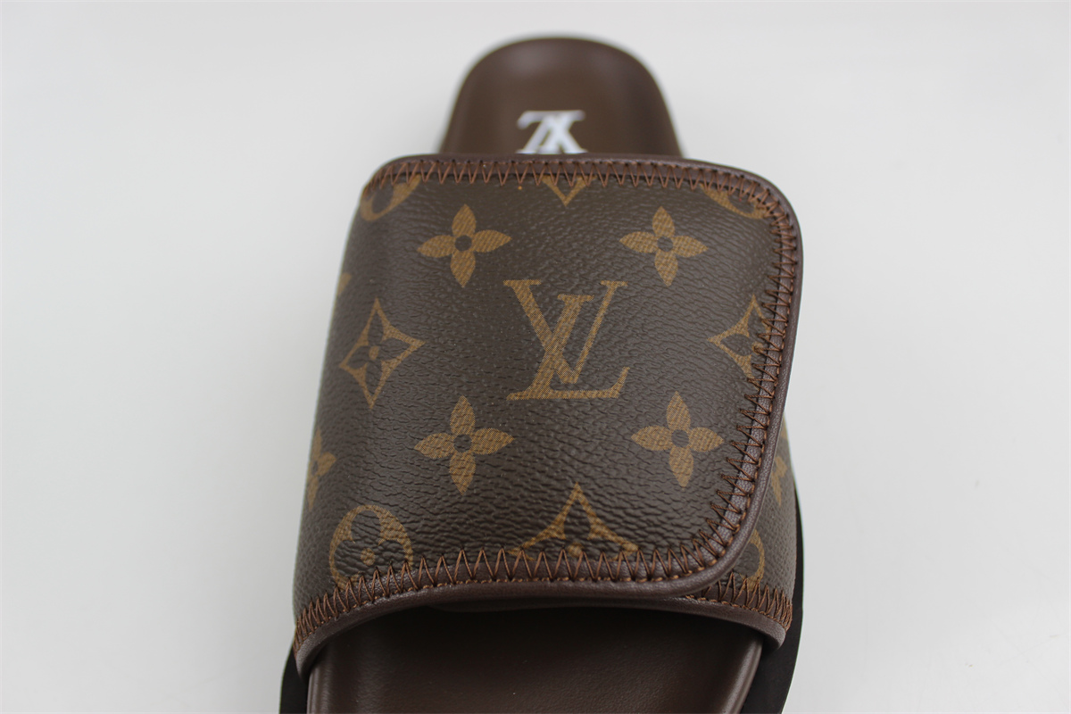 LV Loupe Vulttou Miami Slide Brown
