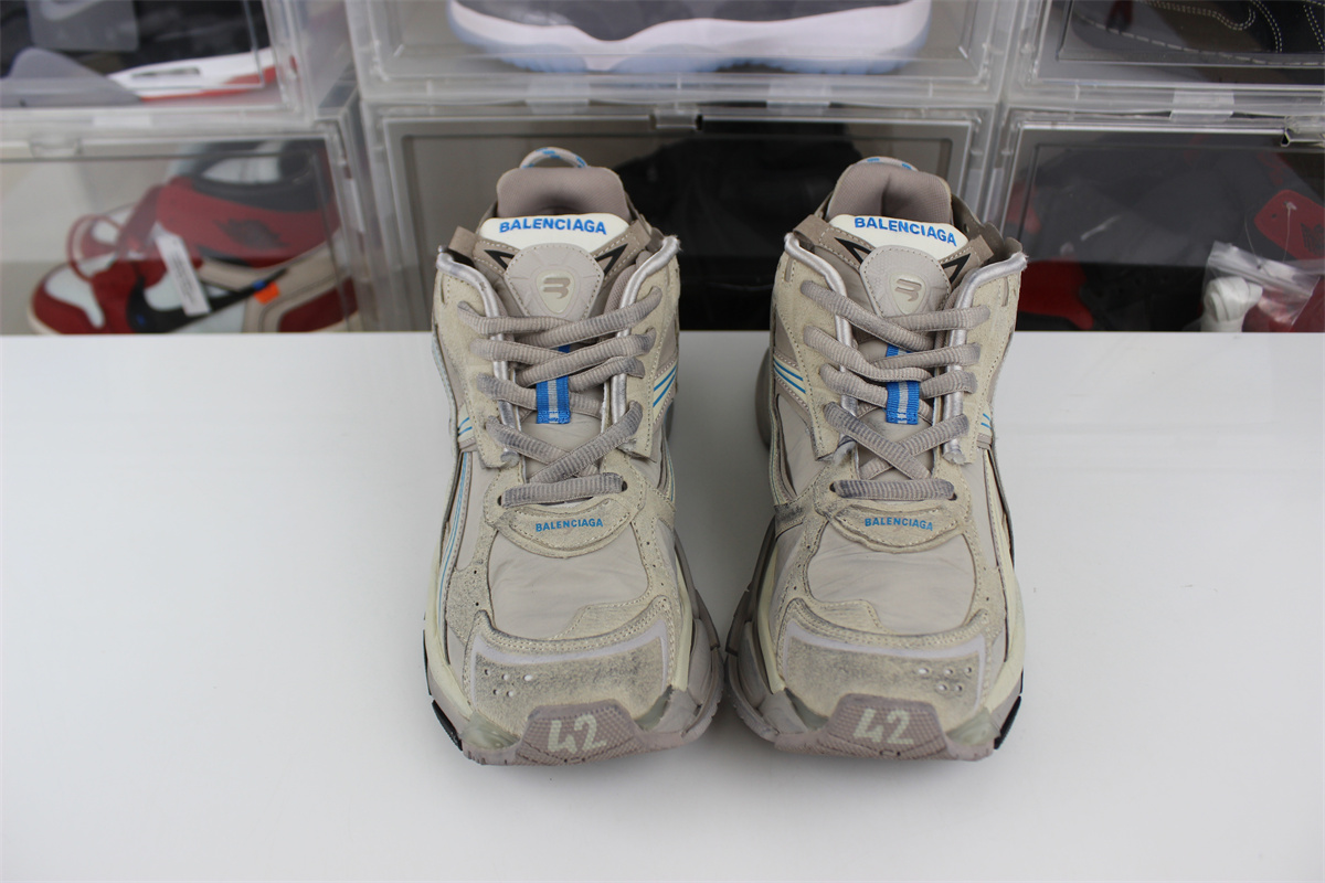 Ba*len*cia*ga nylon taupe mix blue