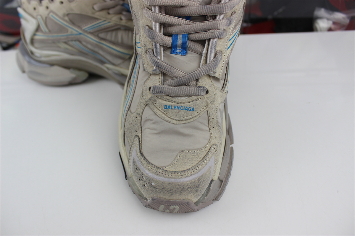 Ba*len*cia*ga nylon taupe mix blue