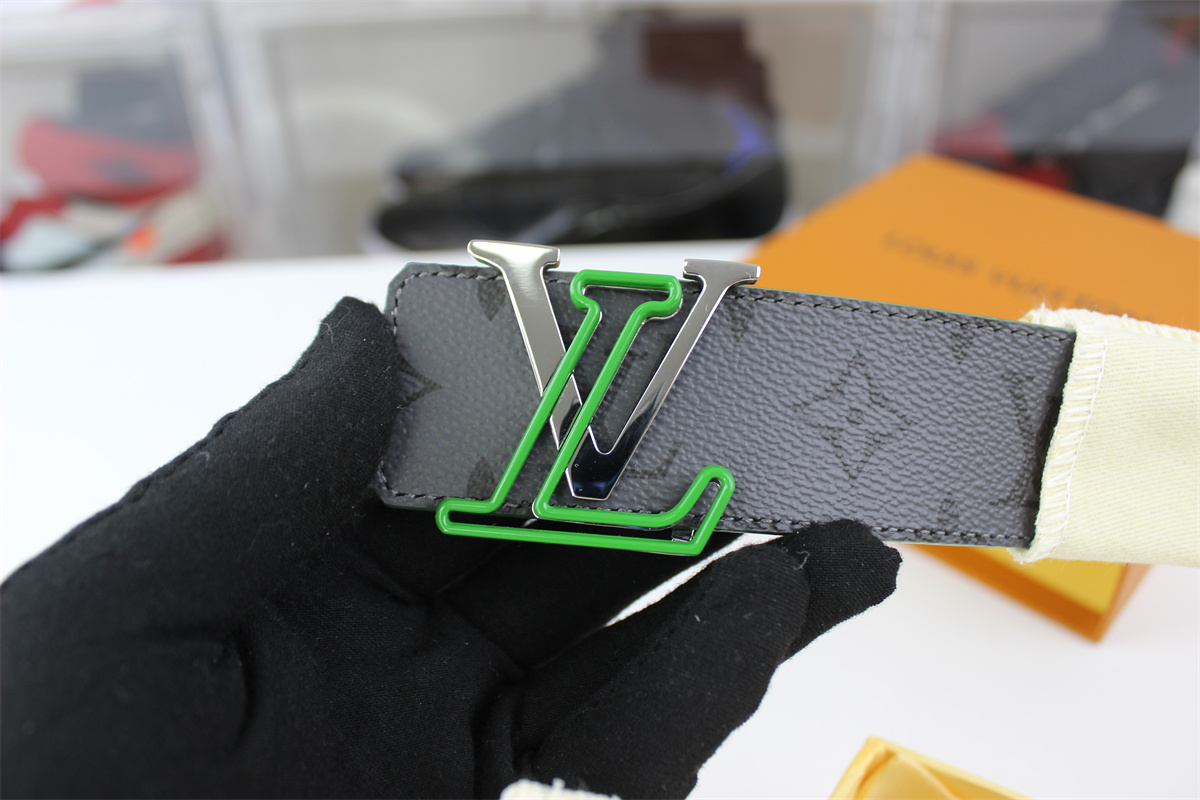 L**is vitton belt green black (85-125cm)