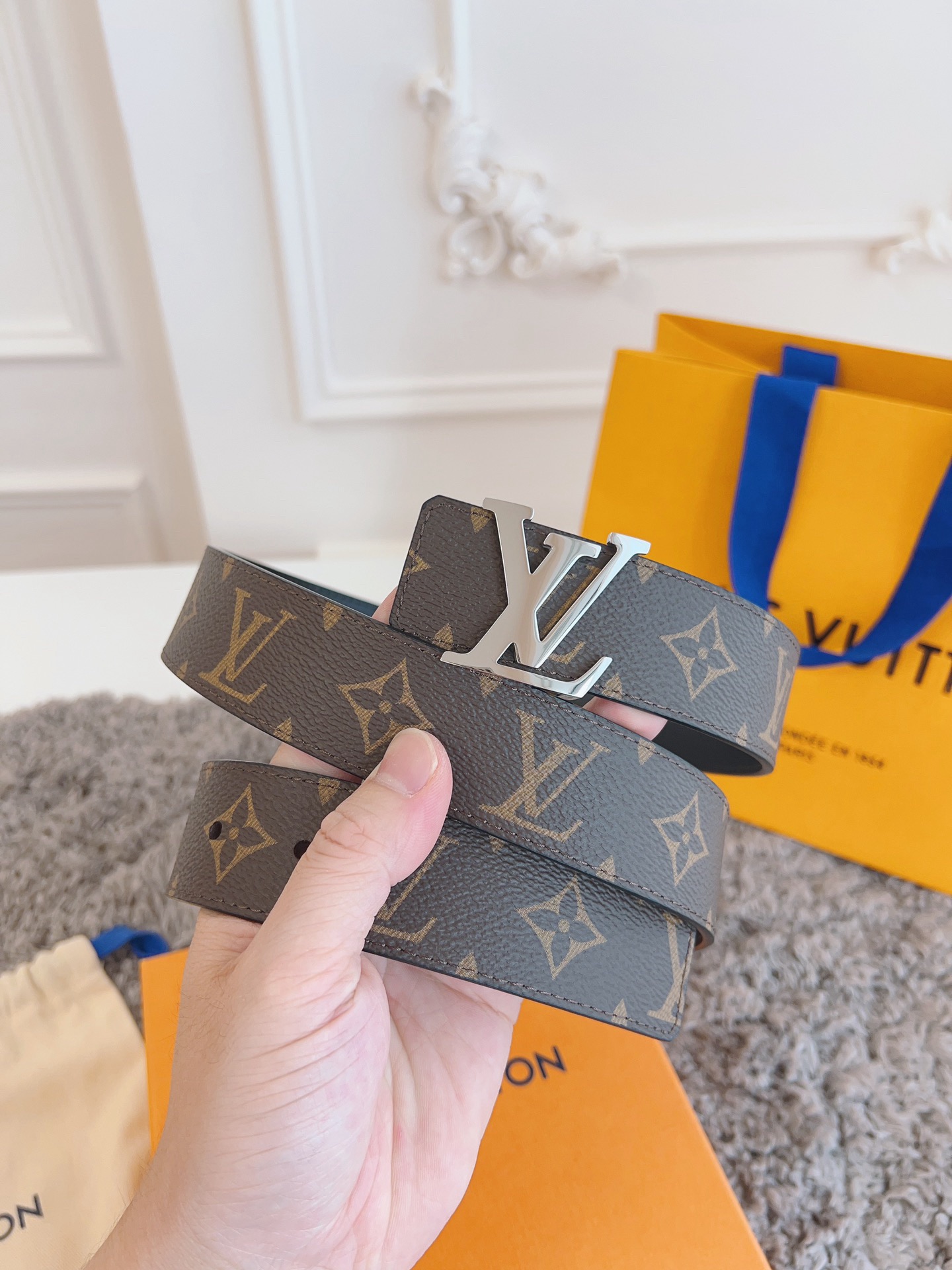 LV Belt Brown