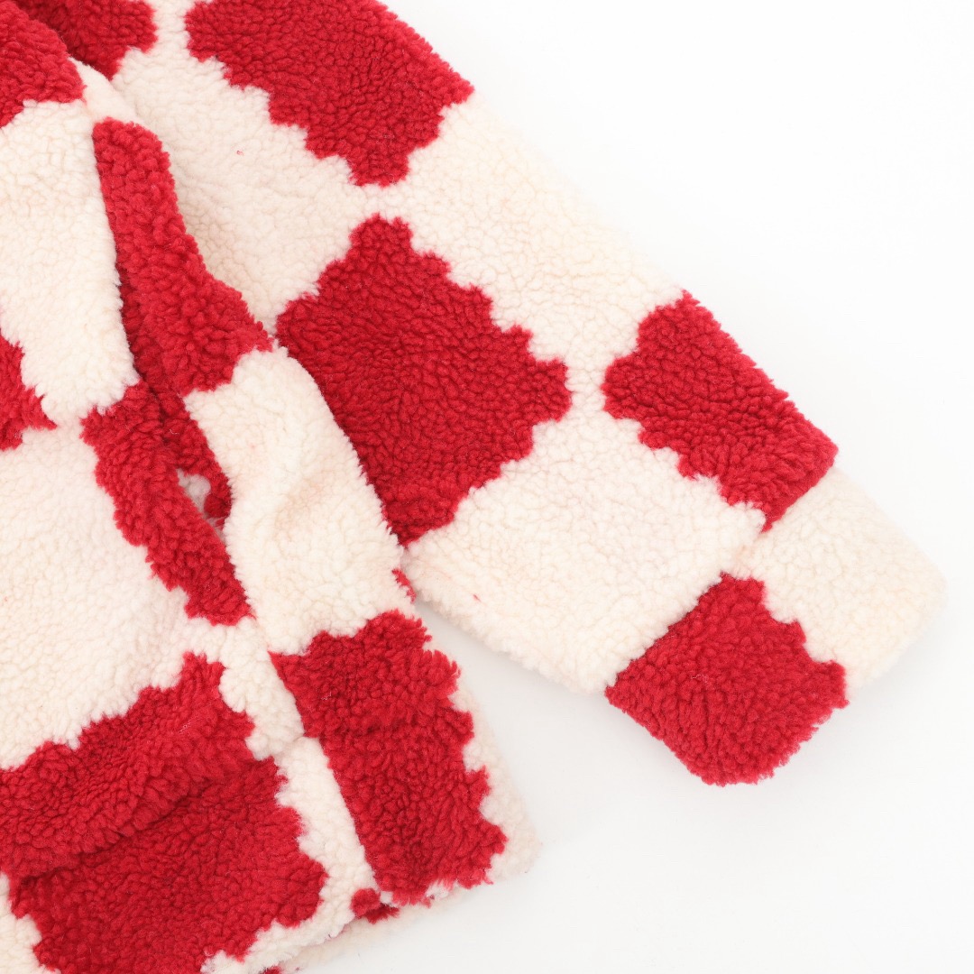 LV Nigo White Red Checkerboard Style