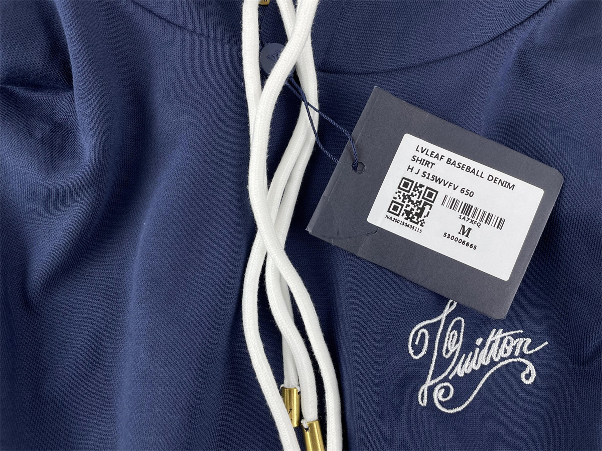 Blue LV Hoodie with String LOGO