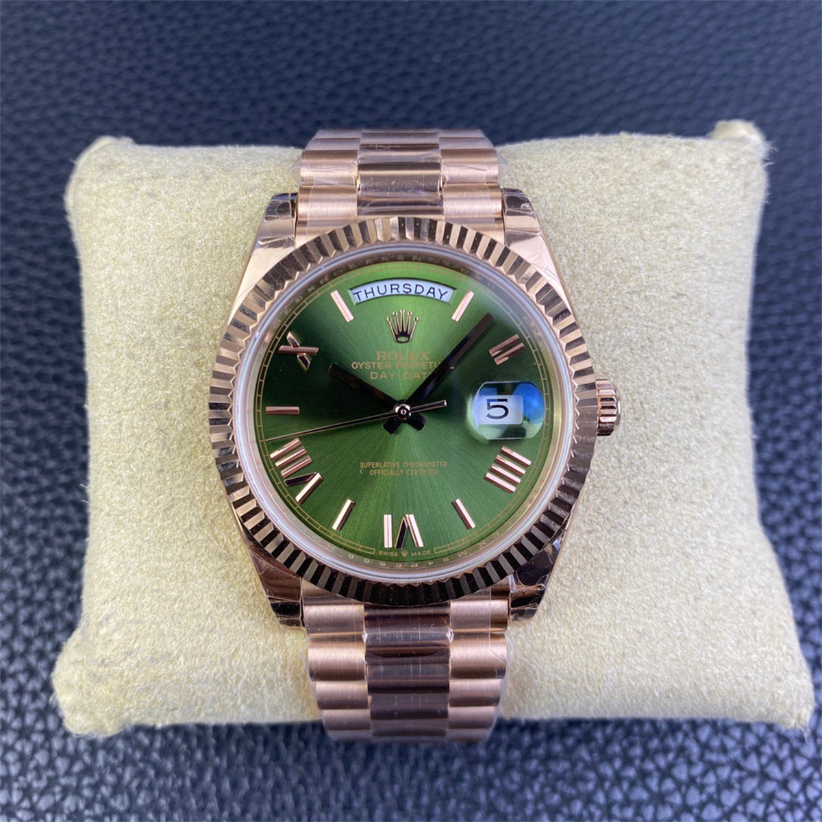 Rolex Green Day-Date Golden watchhands (41mm)