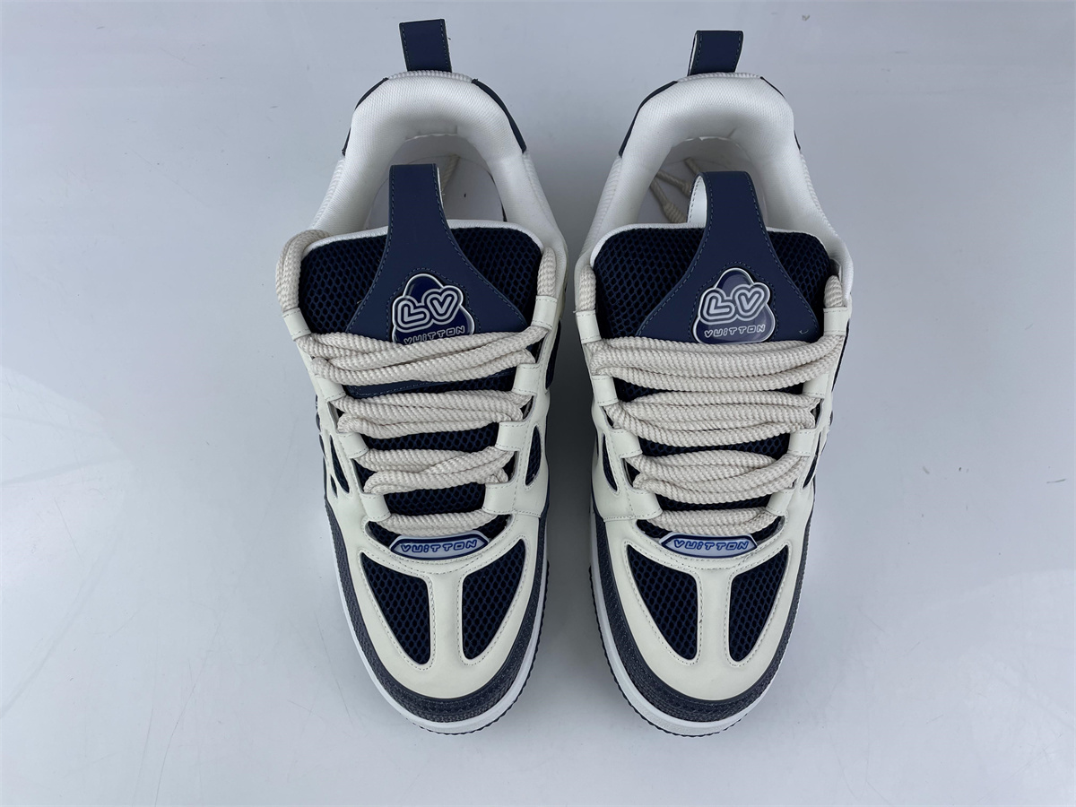l**is V*t*n lv trainer dark blue four leaf clover