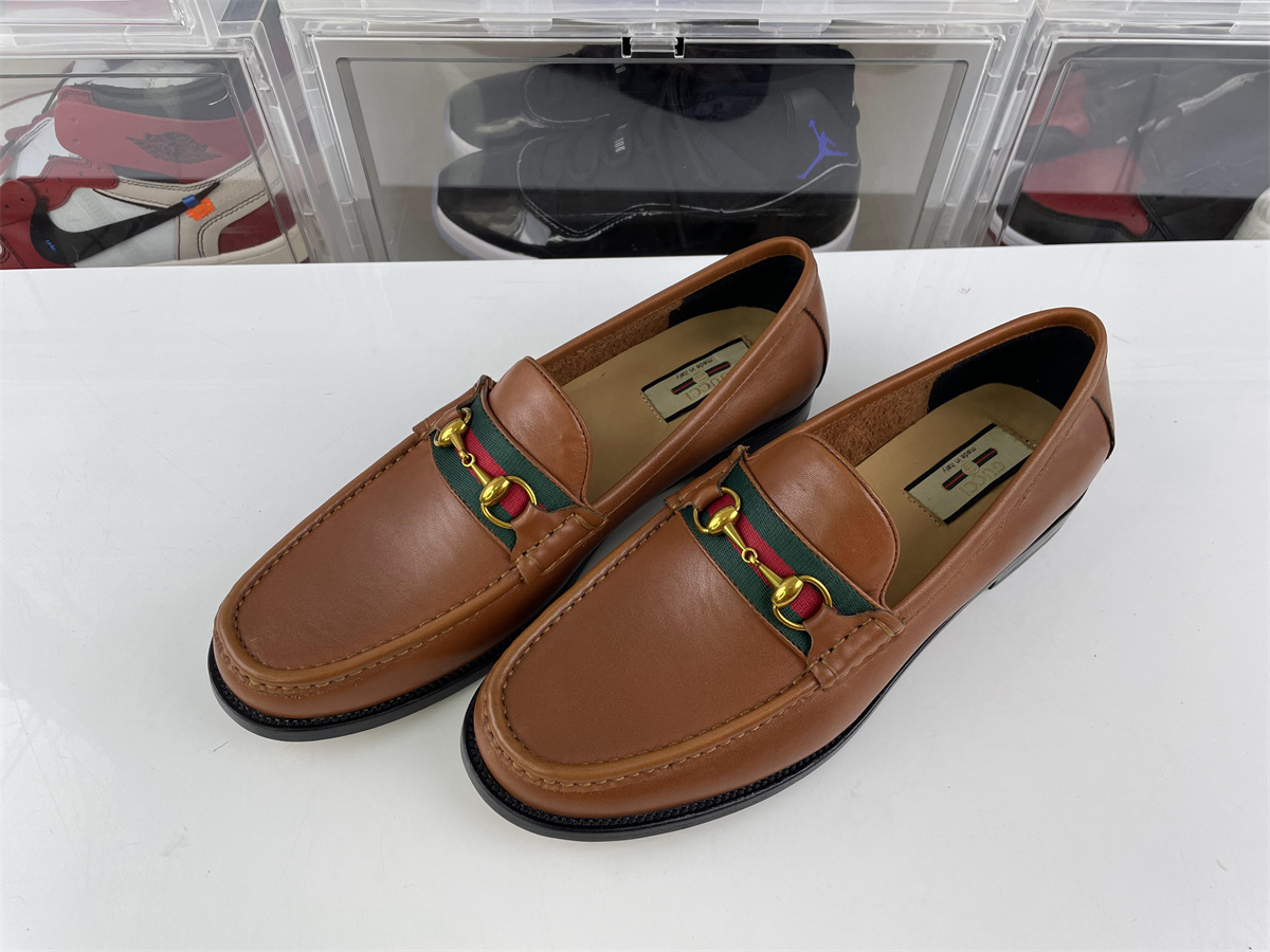 G*u*i brown loafer shoes