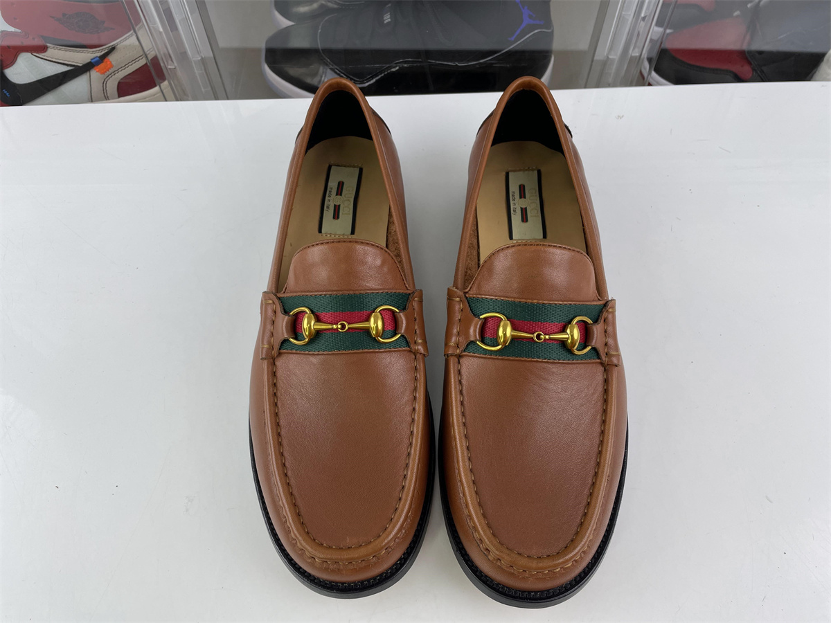 G*u*i brown loafer shoes