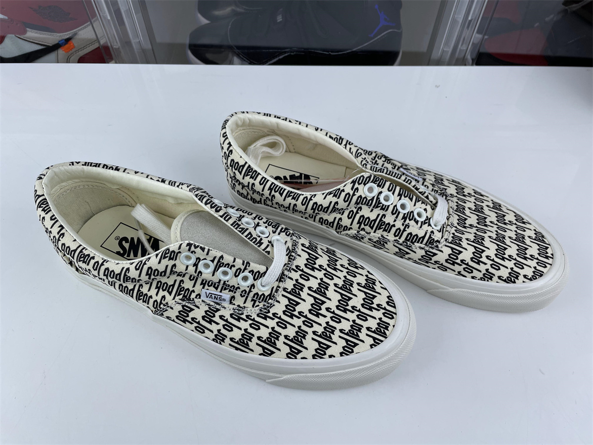 Vans Fear of God White with Black words