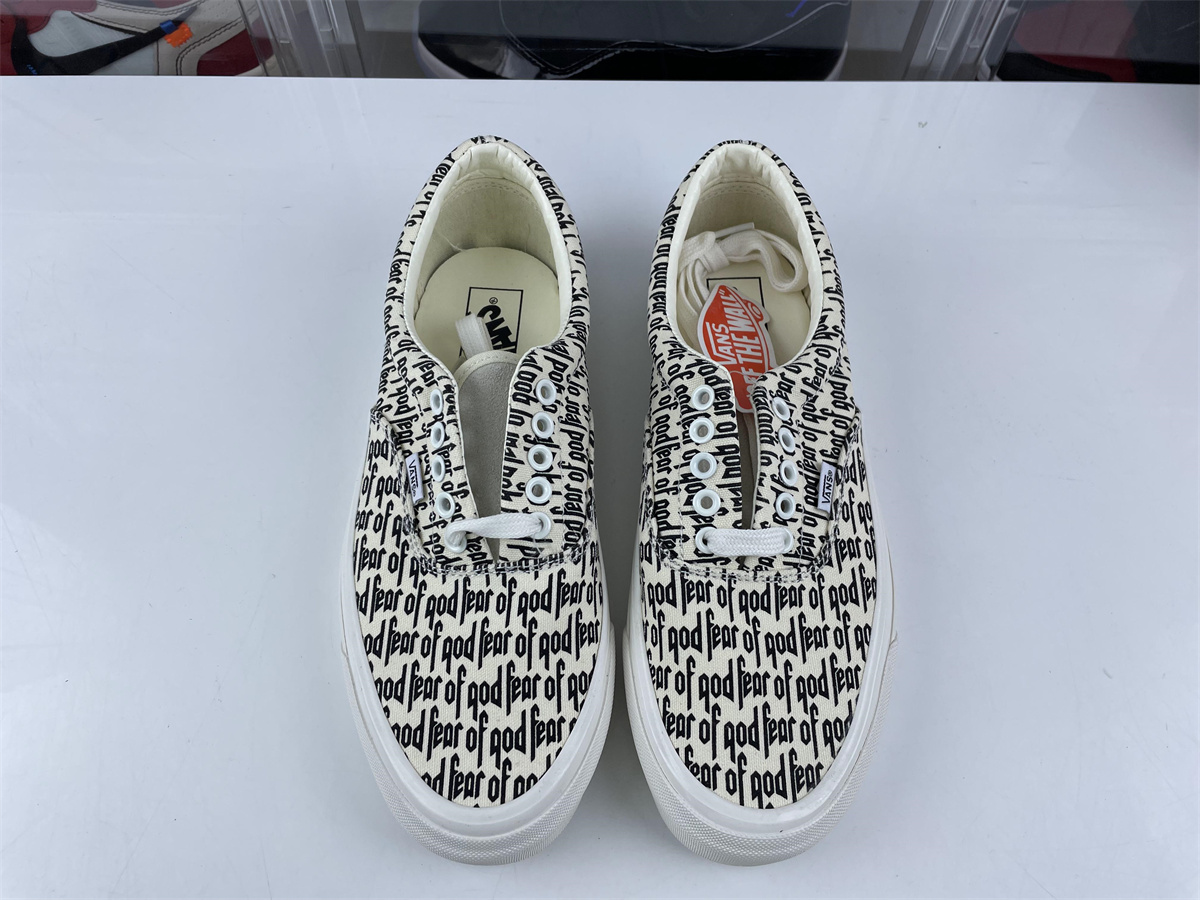 Vans Fear of God White with Black words