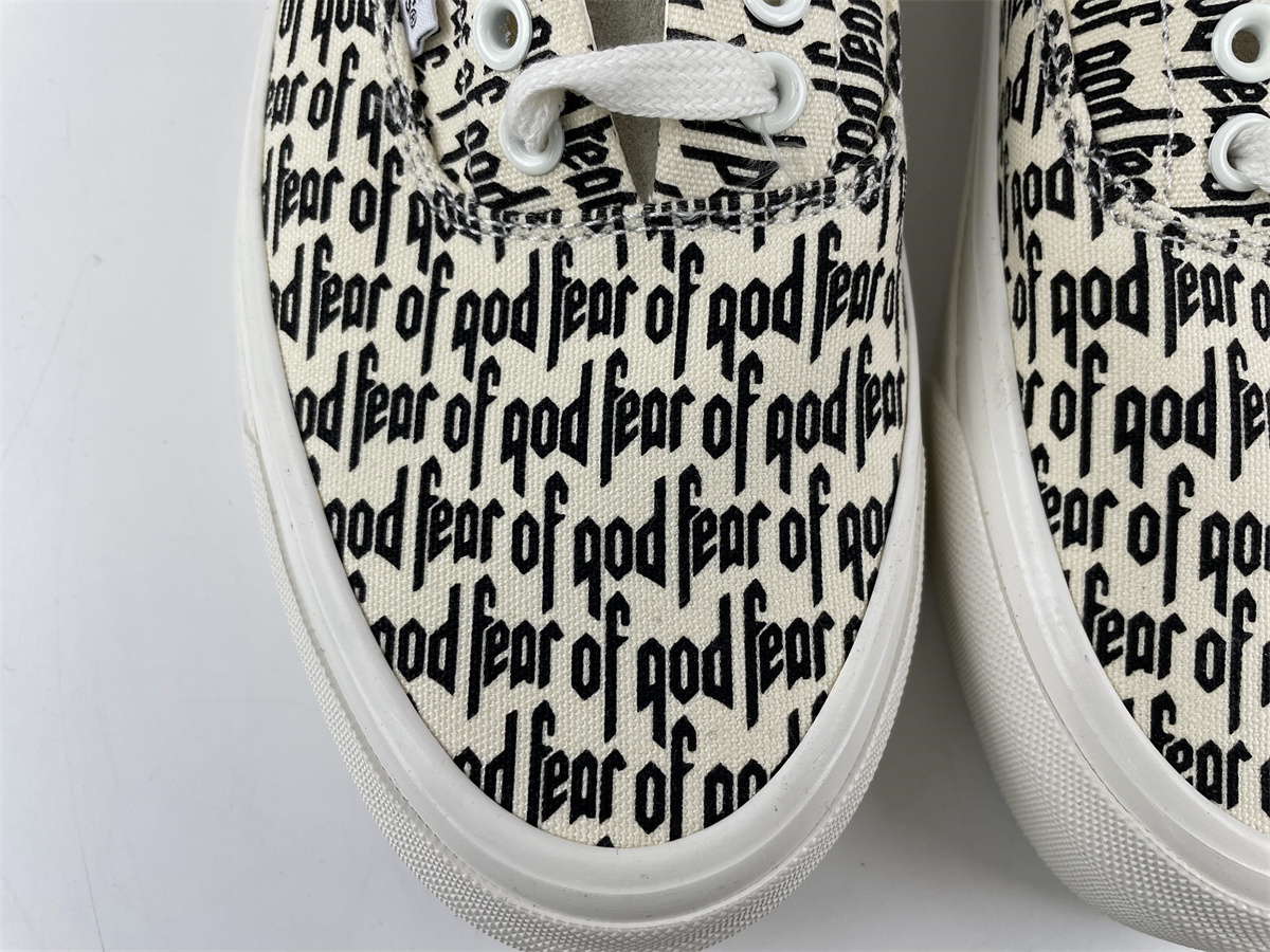 Vans Fear of God White with Black words