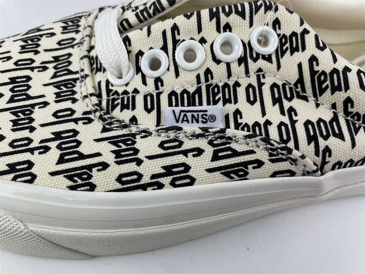 Vans Fear of God White with Black words