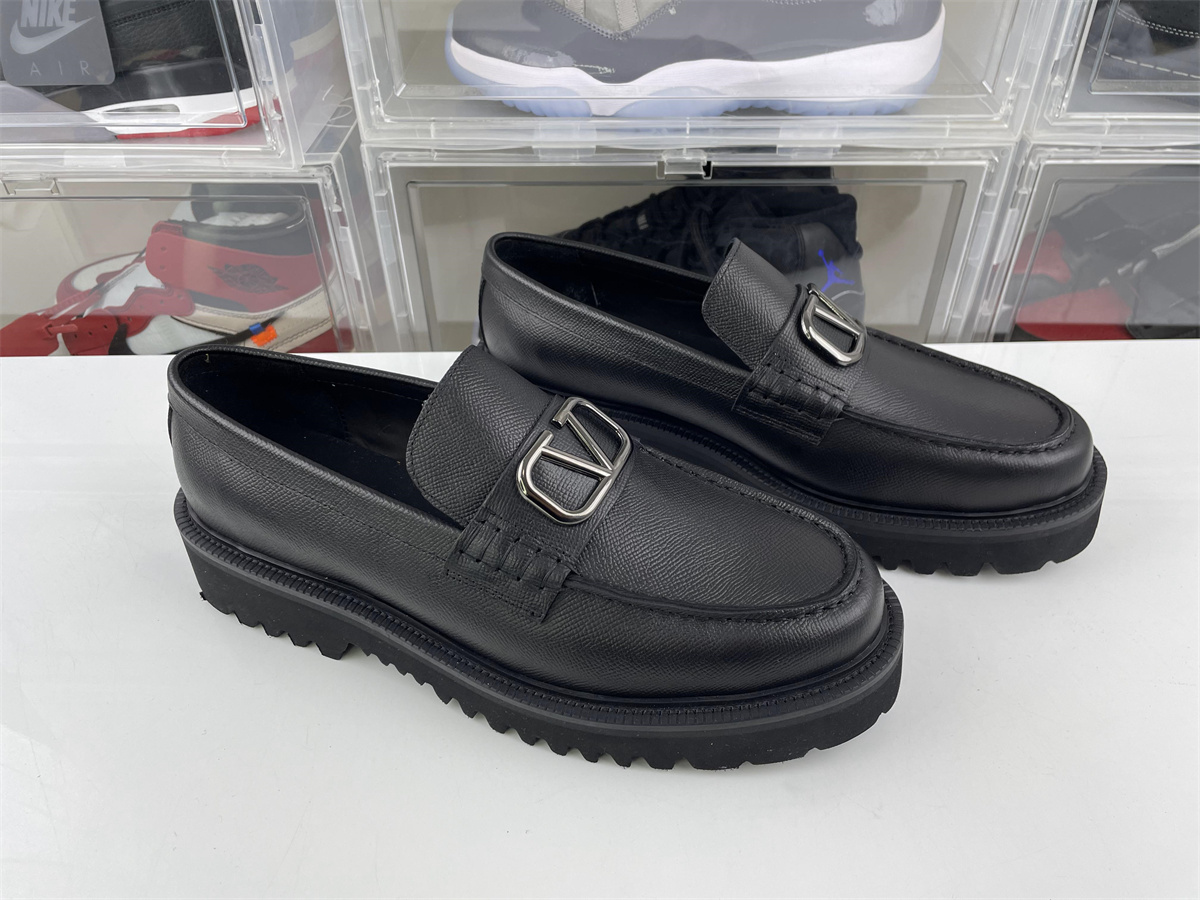 Valentino Black Mens Shoes