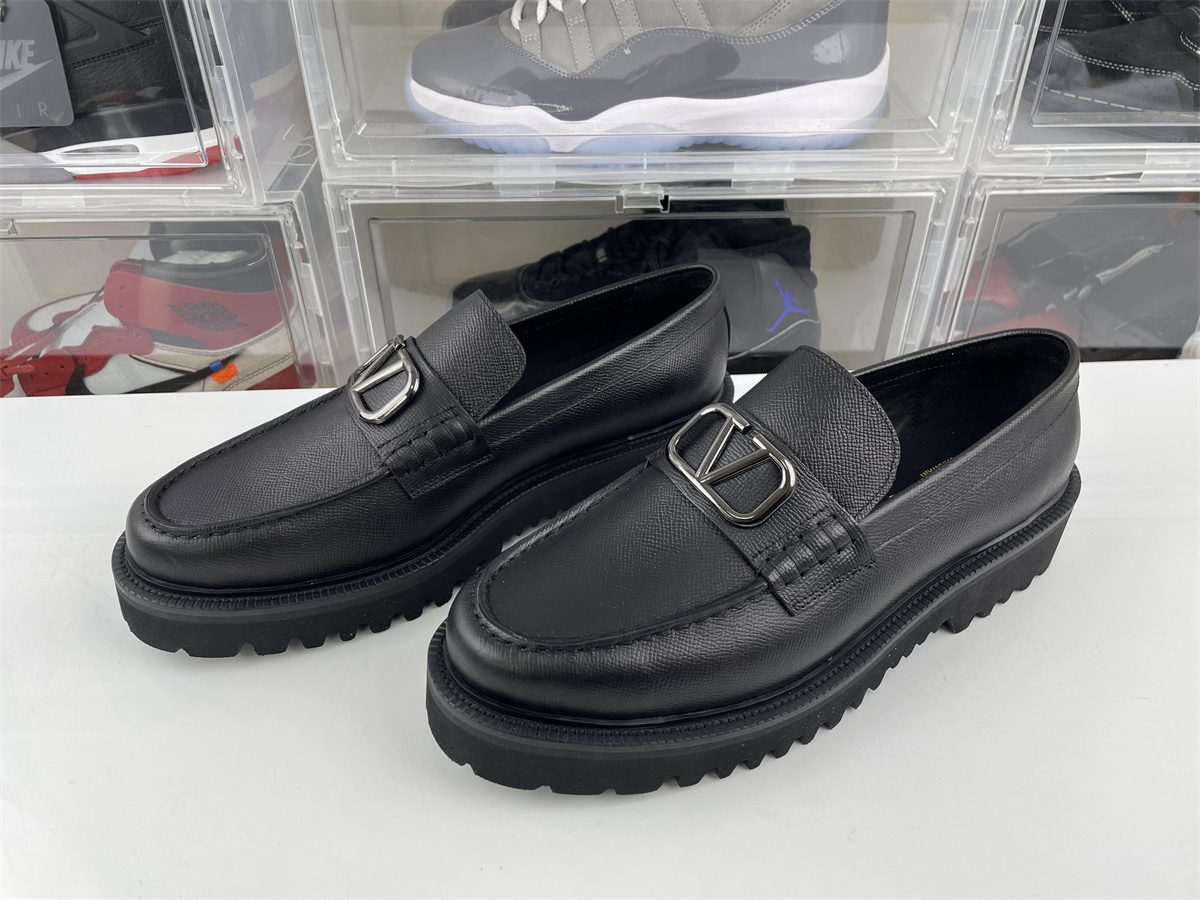 Valentino Black Mens Shoes