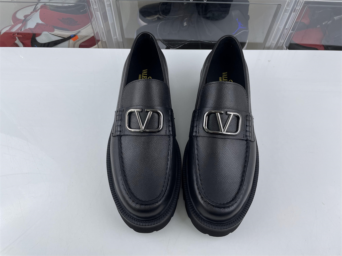Valentino Black Mens Shoes