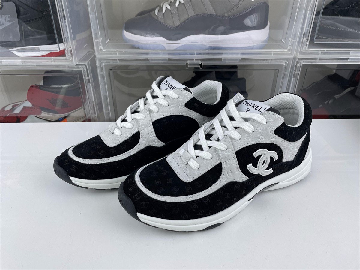 Ch*el black white shoes