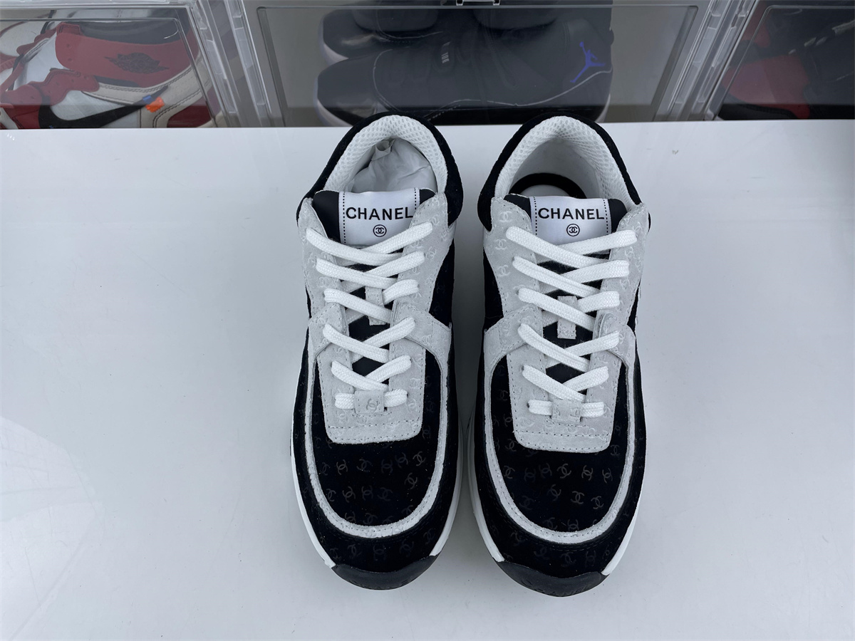 Ch*el black white shoes