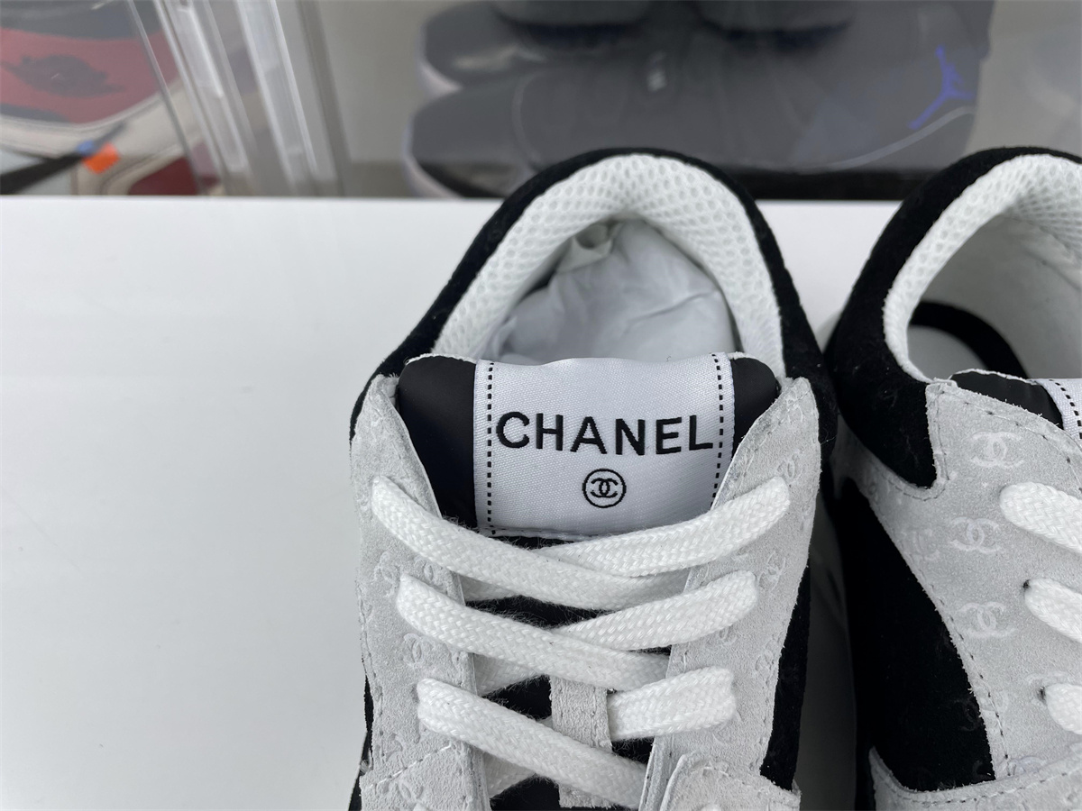 Ch*el black white shoes