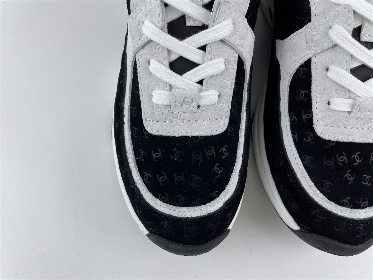 Ch*el black white shoes