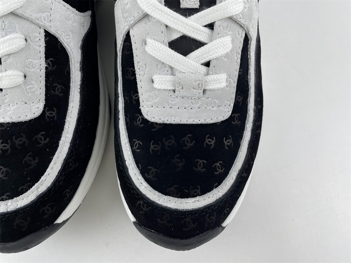 Ch*el black white shoes