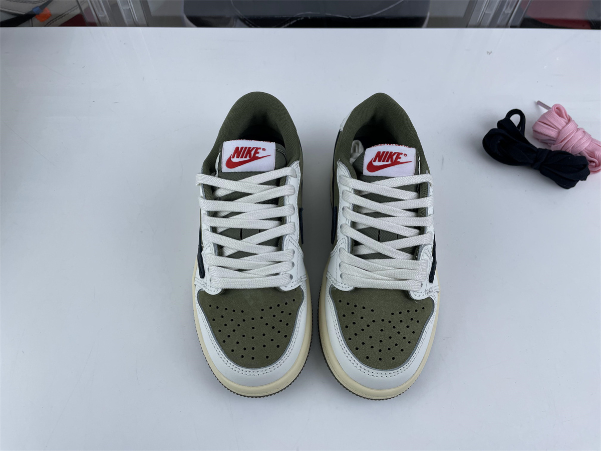 Kids Travis Scott x Air Jordan 1 Low Olive