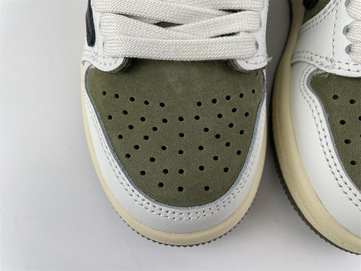 Kids Travis Scott x Air Jordan 1 Low Olive
