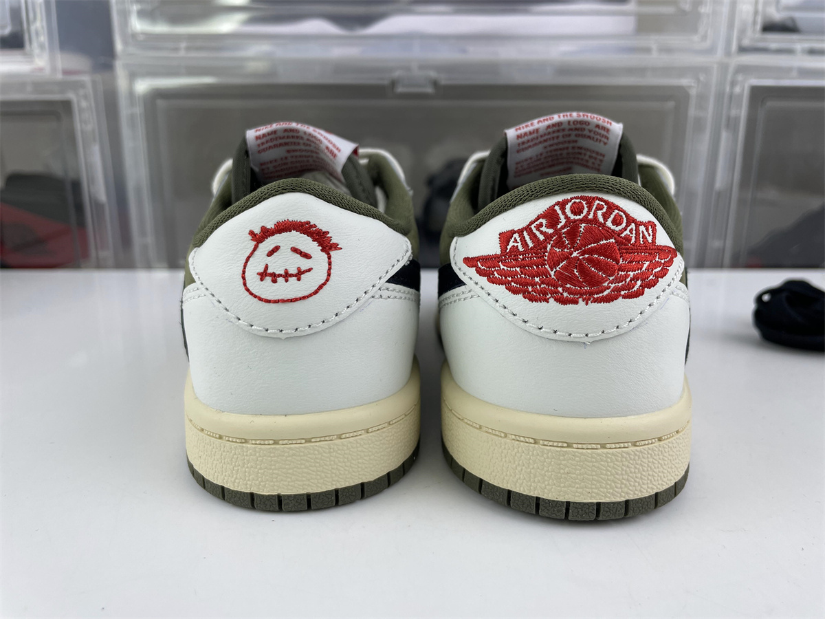 Kids Travis Scott x Air Jordan 1 Low Olive