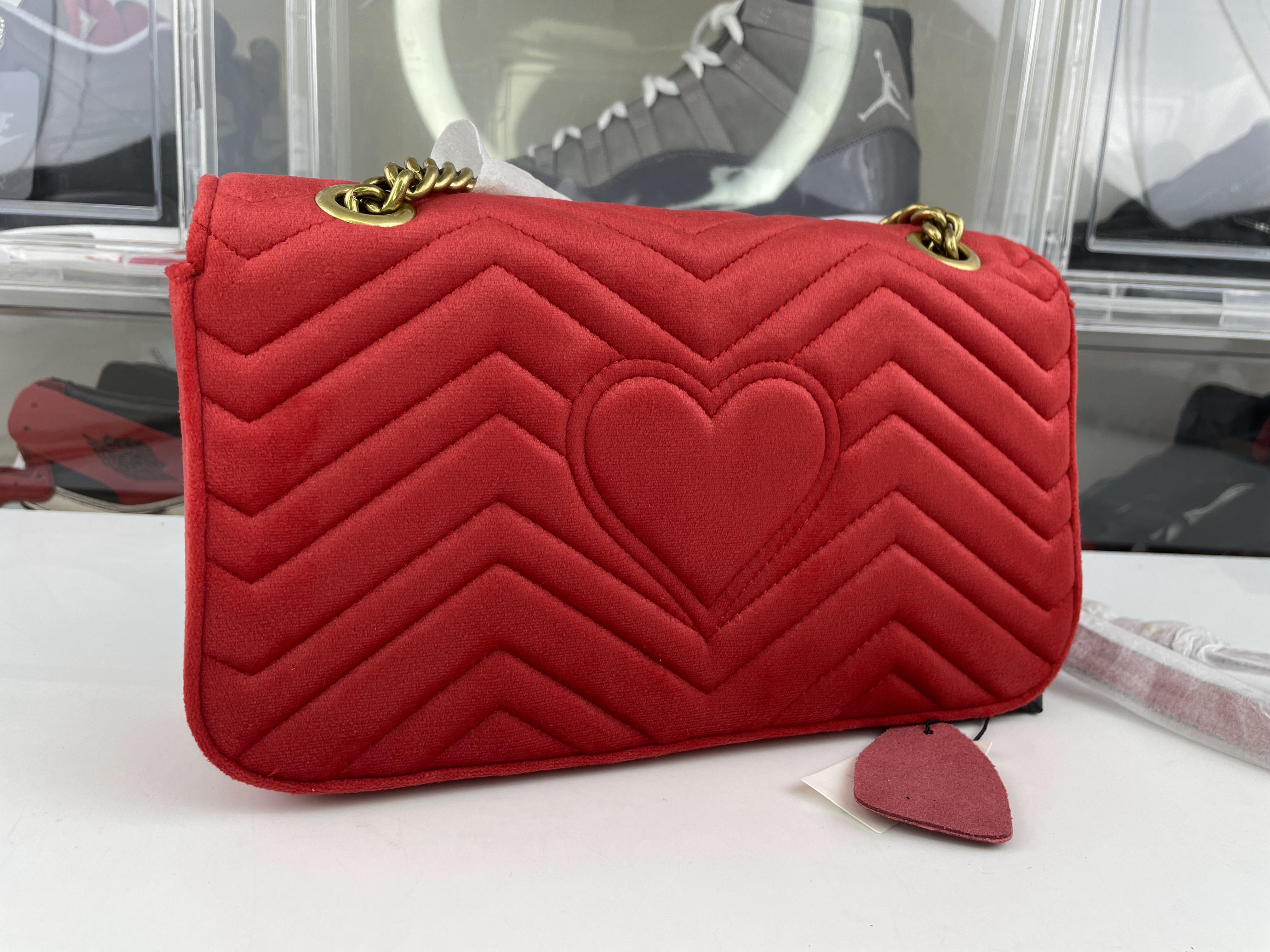 G*u*i wine red suede bag (26 x 15 x7 cm)
