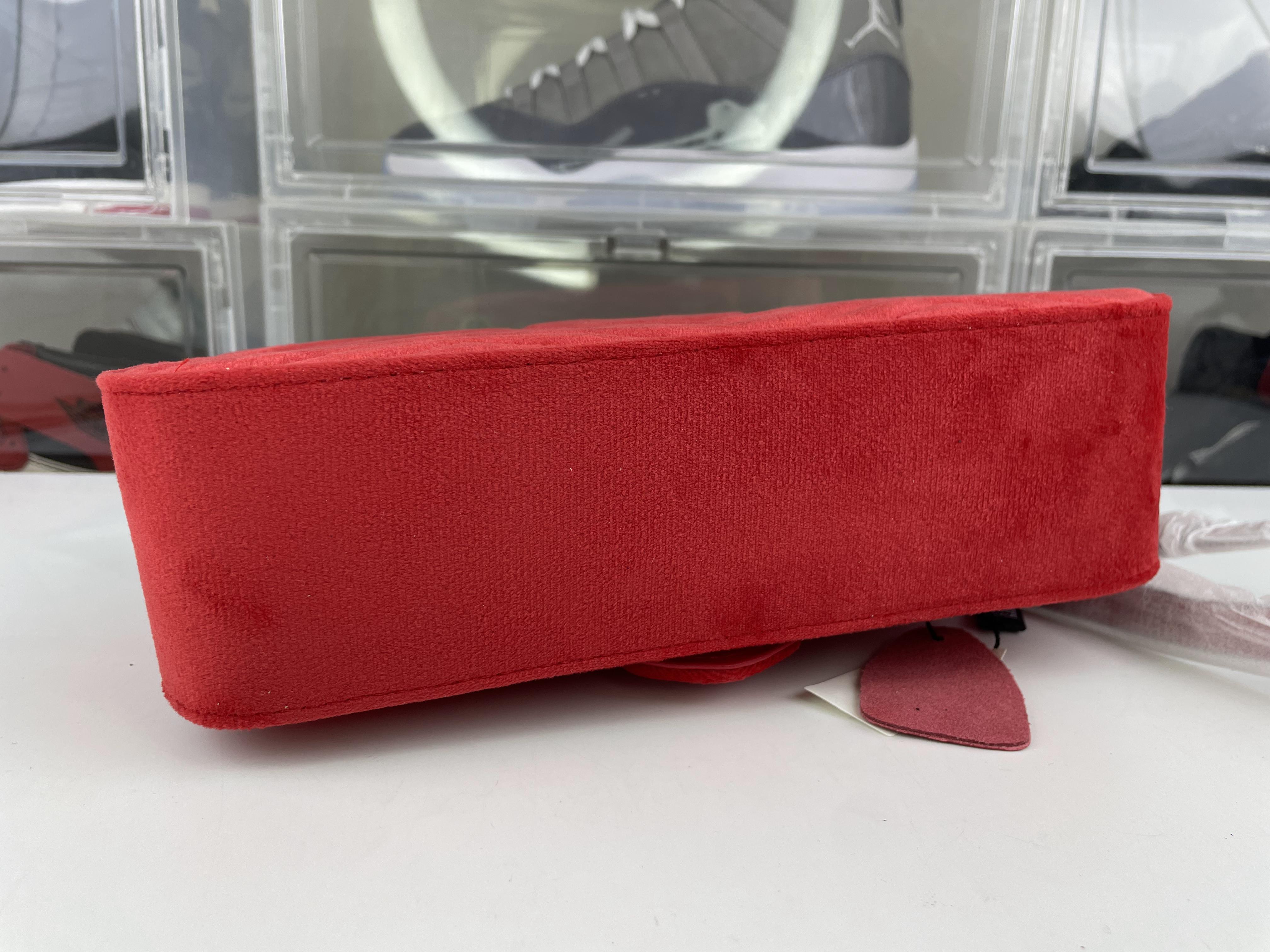 G*u*i wine red suede bag (26 x 15 x7 cm)