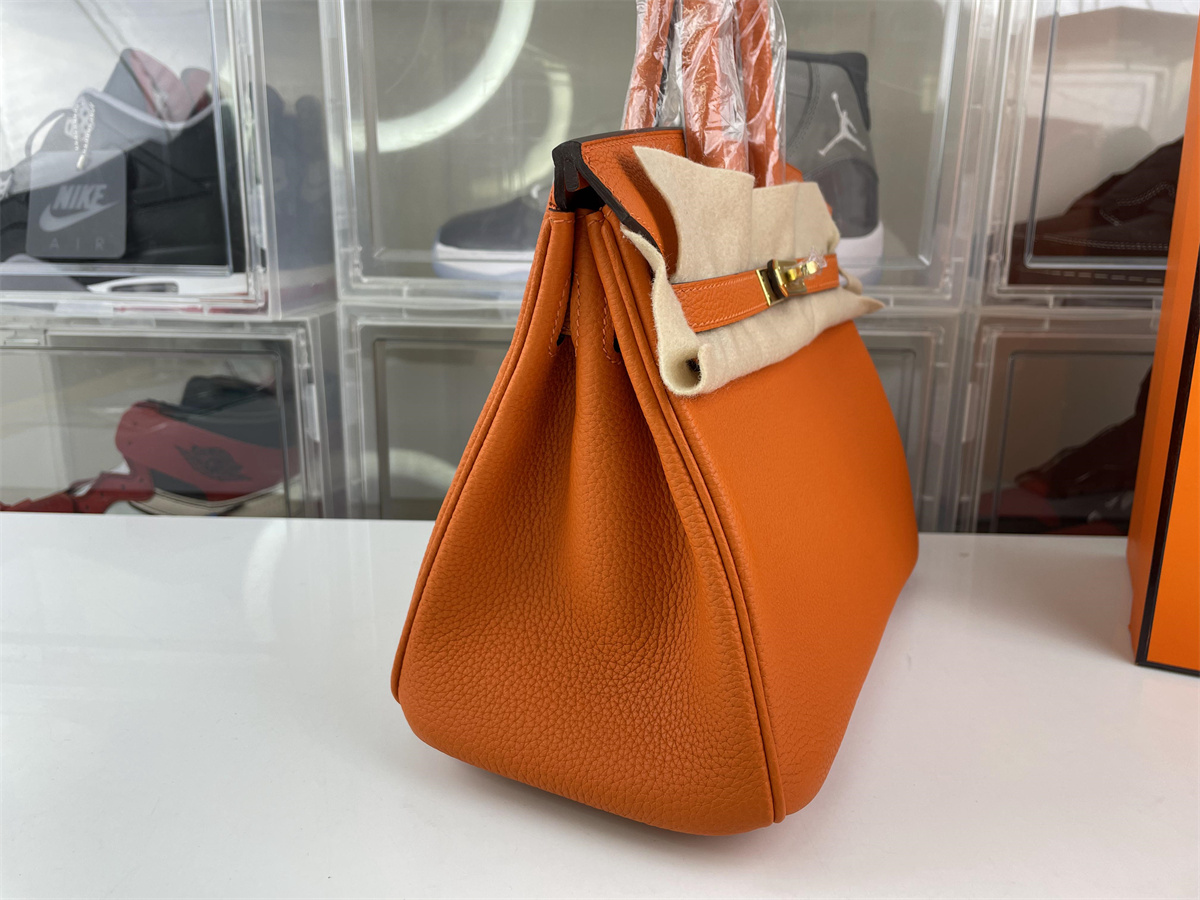 H brand Togo Orange Gold (half hand made)(25cm)
