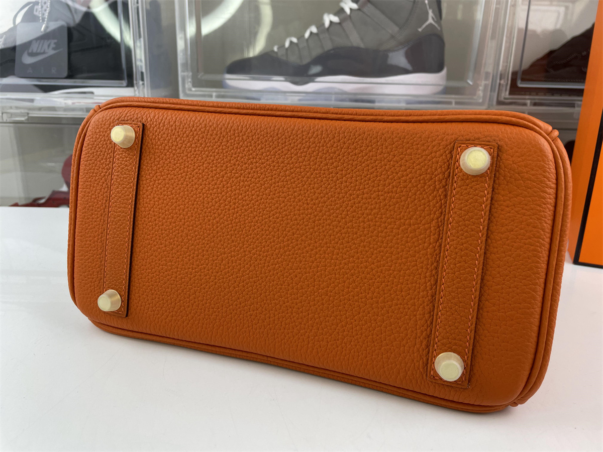 H brand Togo Orange Gold (half hand made)(25cm)